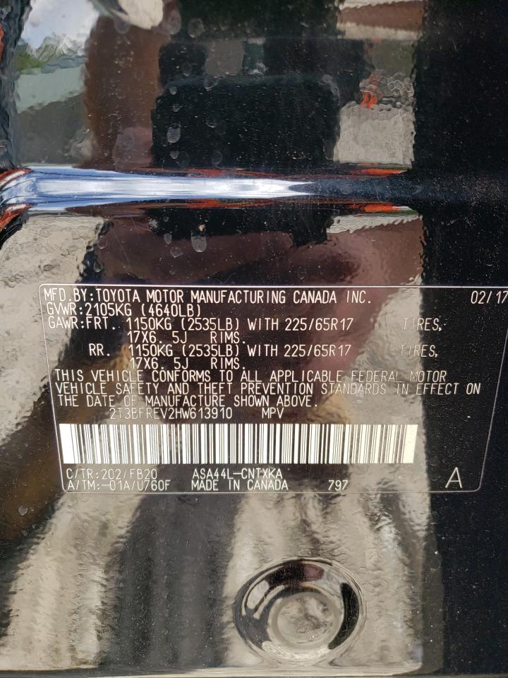 2017 Toyota Rav4 Le VIN: 2T3BFREV2HW613910 Lot: 71789005