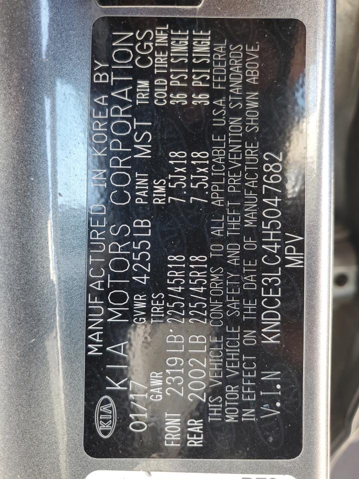 2017 Kia Niro Ex Touring VIN: KNDCE3LC4H5047682 Lot: 81854295