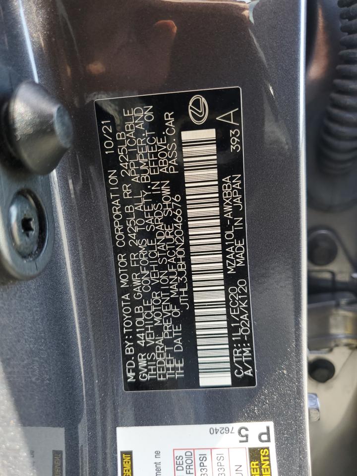 JTHL3JBH0N2046676 2022 Lexus Ux 200 Base