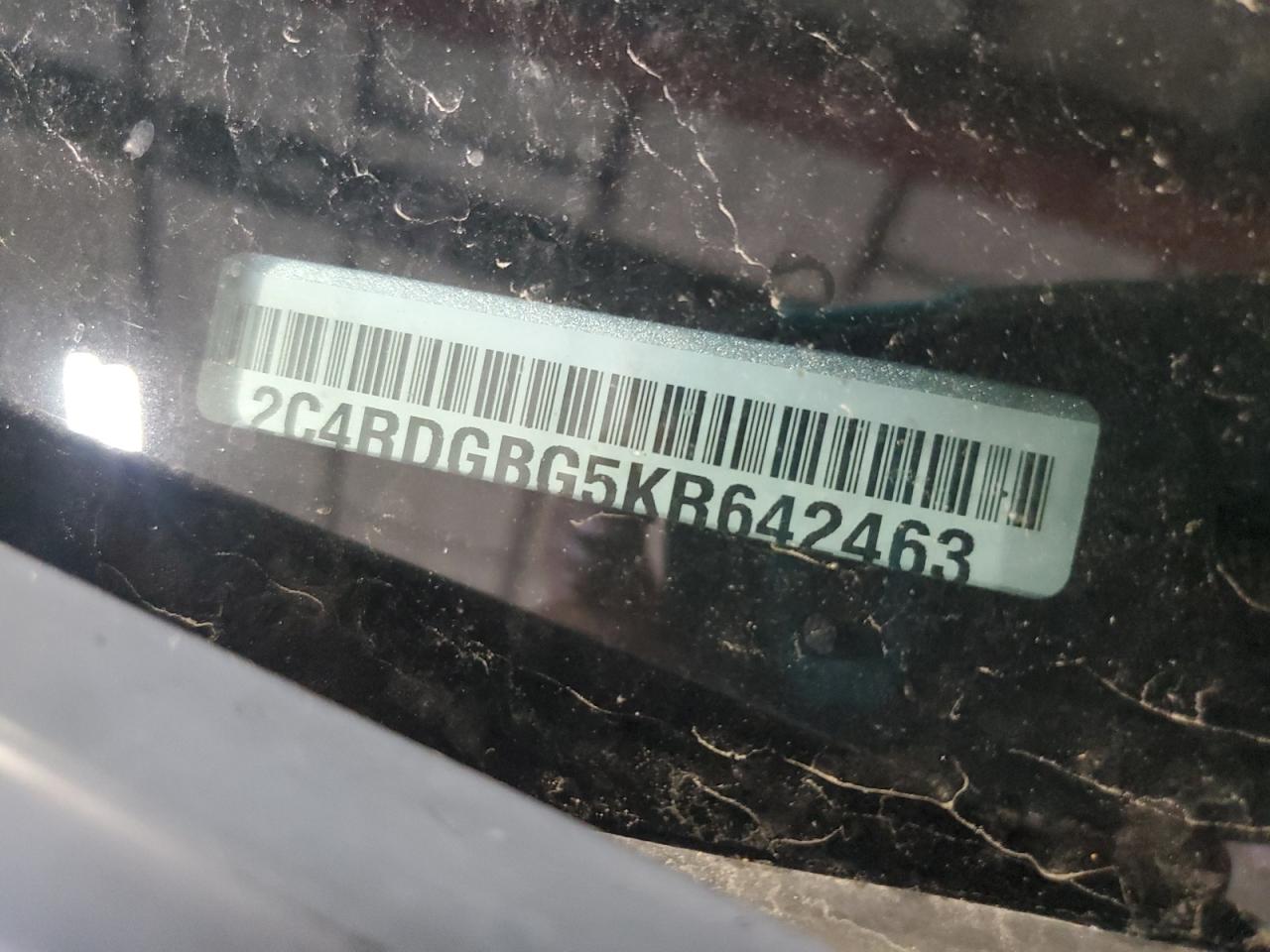 2019 Dodge Grand Caravan Se VIN: 2C4RDGBG5KR642463 Lot: 83795365