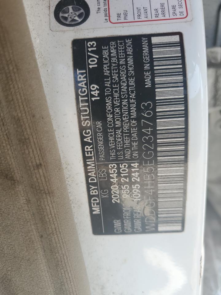 2014 Mercedes-Benz C 250 VIN: WDDGF4HB5EG234763 Lot: 80269275