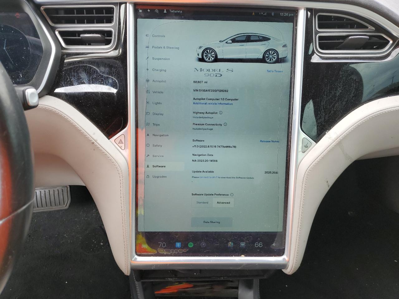 2016 Tesla Model S VIN: 5YJSA1E22GF129262 Lot: 81450835