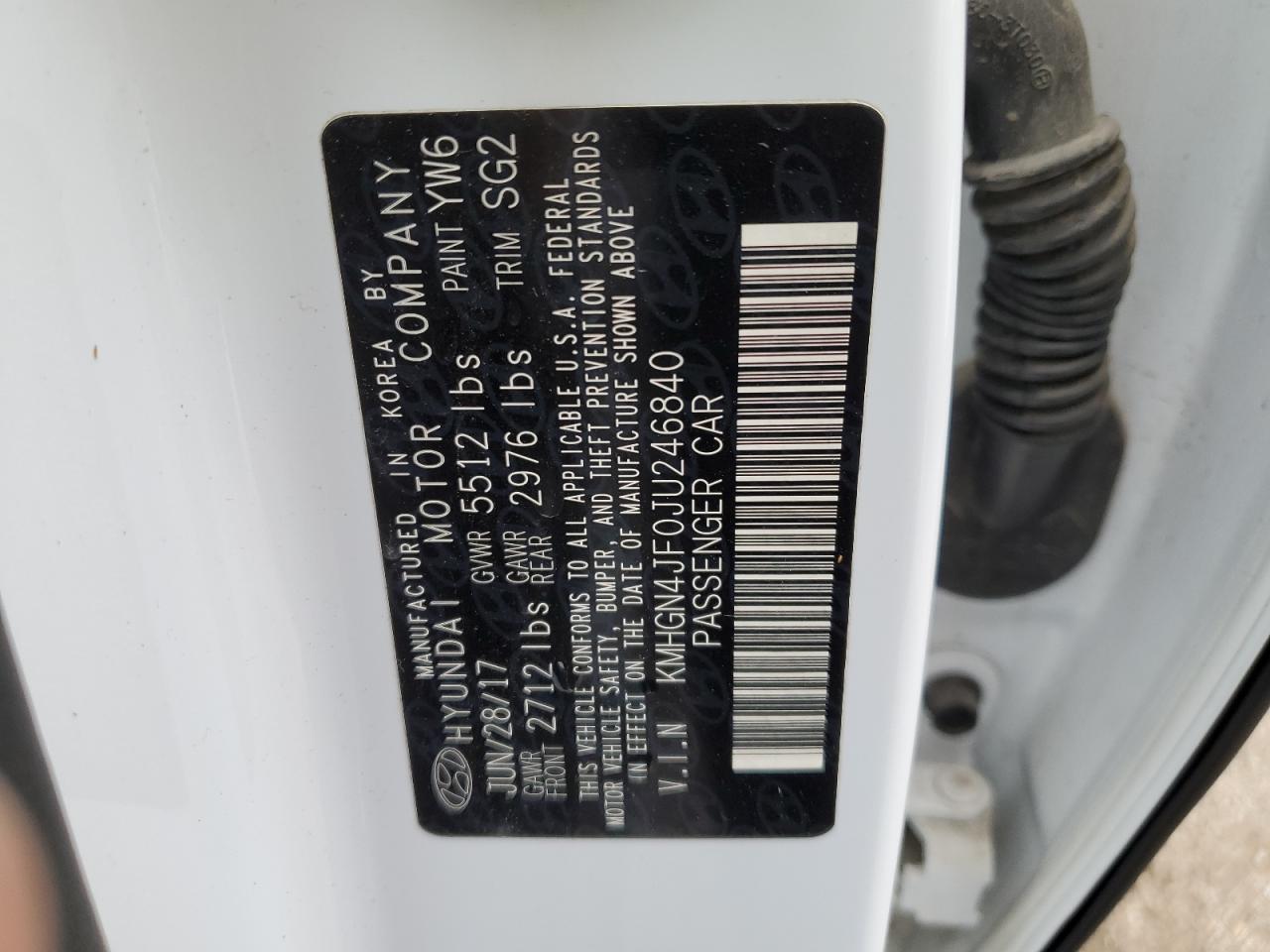 2018 Genesis G80 Ultimate VIN: KMHGN4JF0JU246840 Lot: 81117985