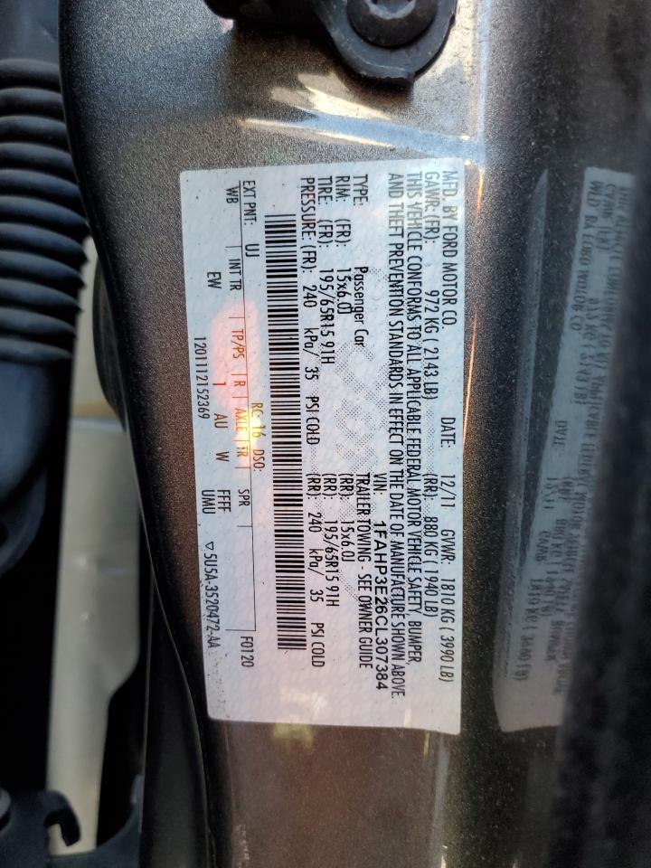 2012 Ford Focus S VIN: 1FAHP3E26CL307384 Lot: 70164415