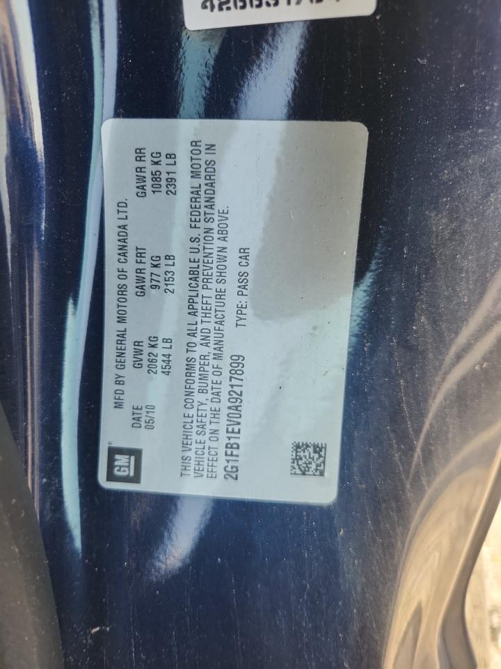 2010 Chevrolet Camaro Lt VIN: 2G1FB1EV0A9217899 Lot: 83840395