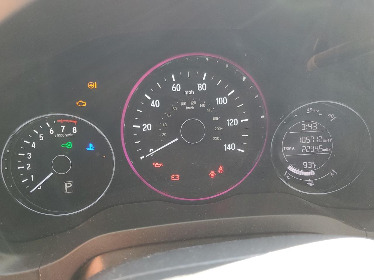 2016 Honda Hr-V Lx VIN: 3CZRU5H31GM739967 Lot: 80061905