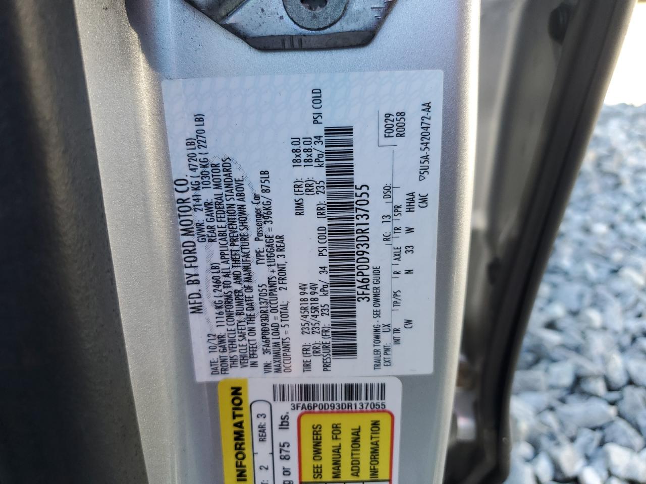 2013 Ford Fusion Titanium VIN: 3FA6P0D93DR137055 Lot: 84436935