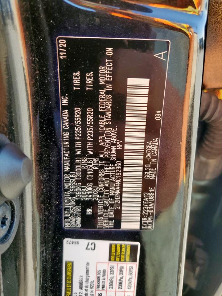 2021 Lexus Rx 350 VIN: 2T2HZMAA4MC192960 Lot: 71258575