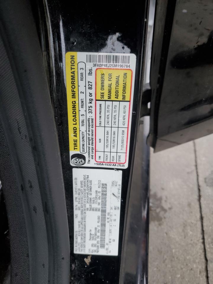 2016 Ford Fiesta Se VIN: 3FADP4EJ2GM196784 Lot: 82034195