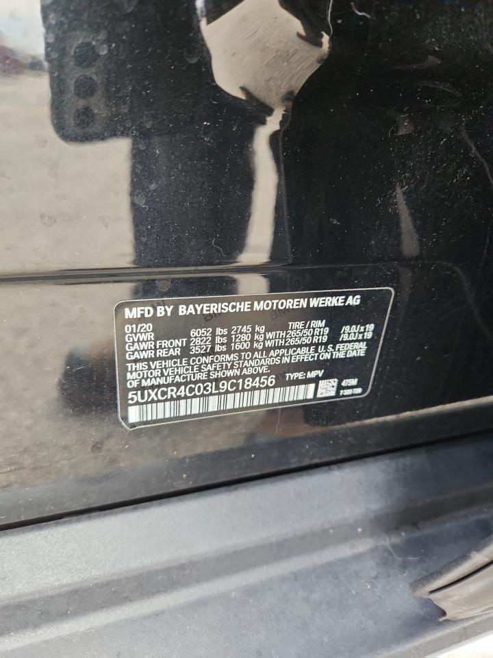 2020 BMW X5 Sdrive 40I VIN: 5UXCR4C03L9C18456 Lot: 84409645