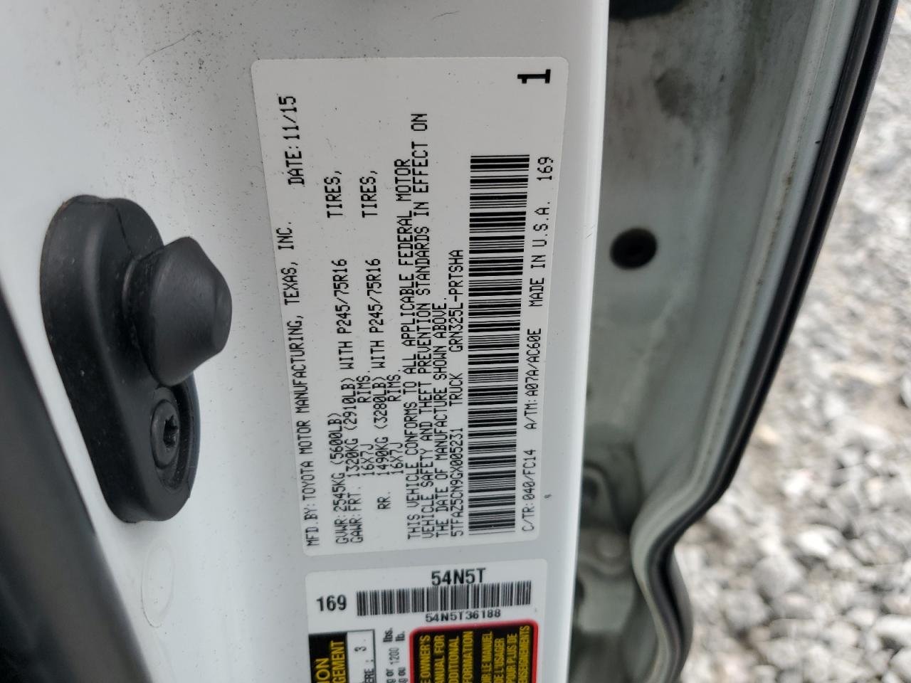 2016 Toyota Tacoma Double Cab VIN: 5TFAZ5CN9GX005231 Lot: 84800115