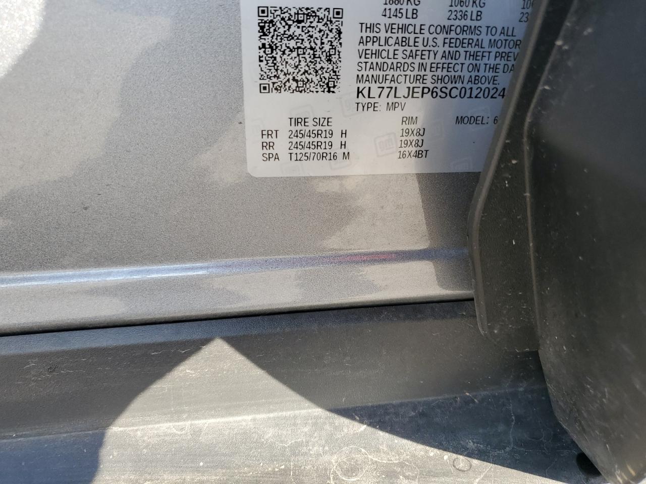 2025 Chevrolet Trax 2Rs VIN: KL77LJEP6SC012024 Lot: 71493655