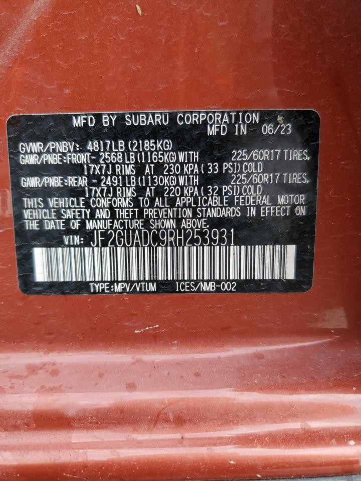 2024 Subaru Crosstrek Premium VIN: JF2GUADC9RH253931 Lot: 81193845