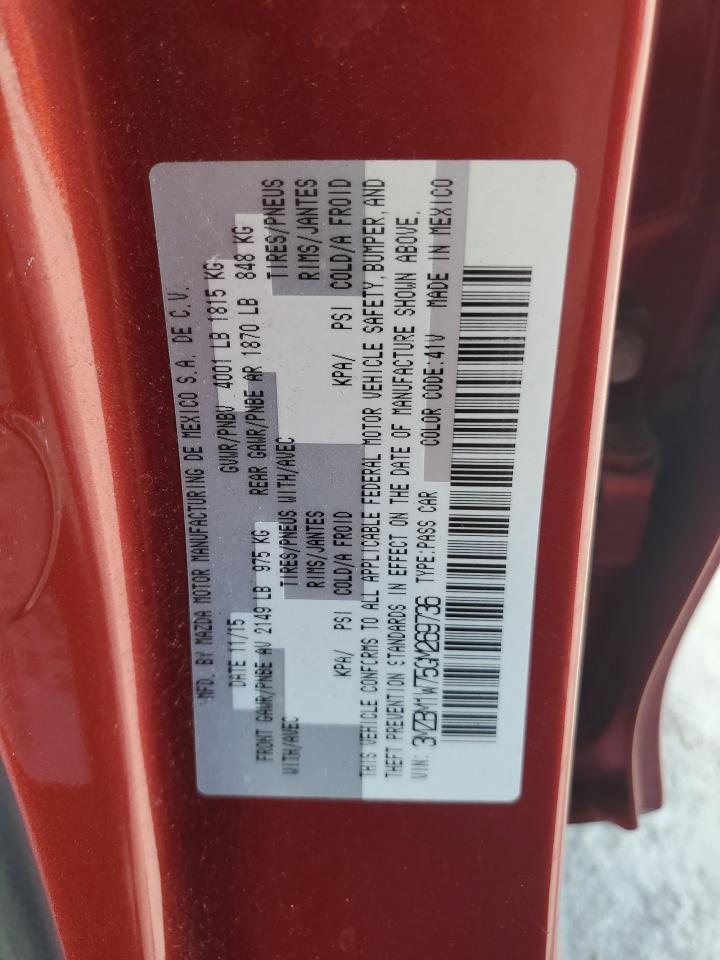 2016 Mazda 3 Touring VIN: 3MZBM1W75GM269736 Lot: 81584995