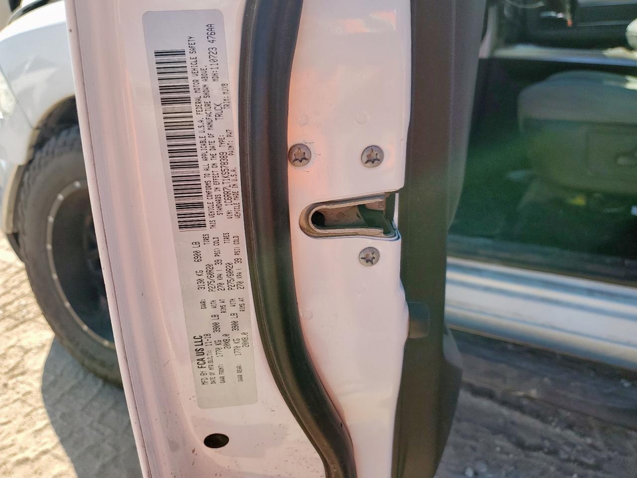 2019 Ram 1500 Classic Slt VIN: 1C6RR7LT1KS578389 Lot: 80513125