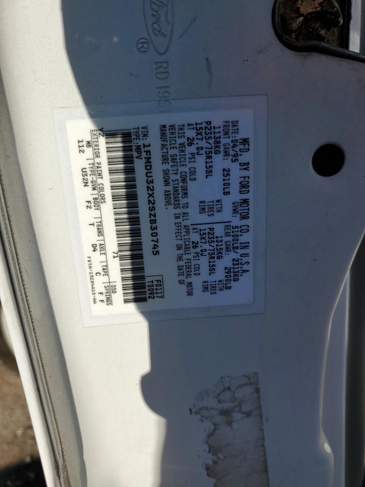 1995 Ford Explorer VIN: 1FMDU32X2SZB30745 Lot: 70494245