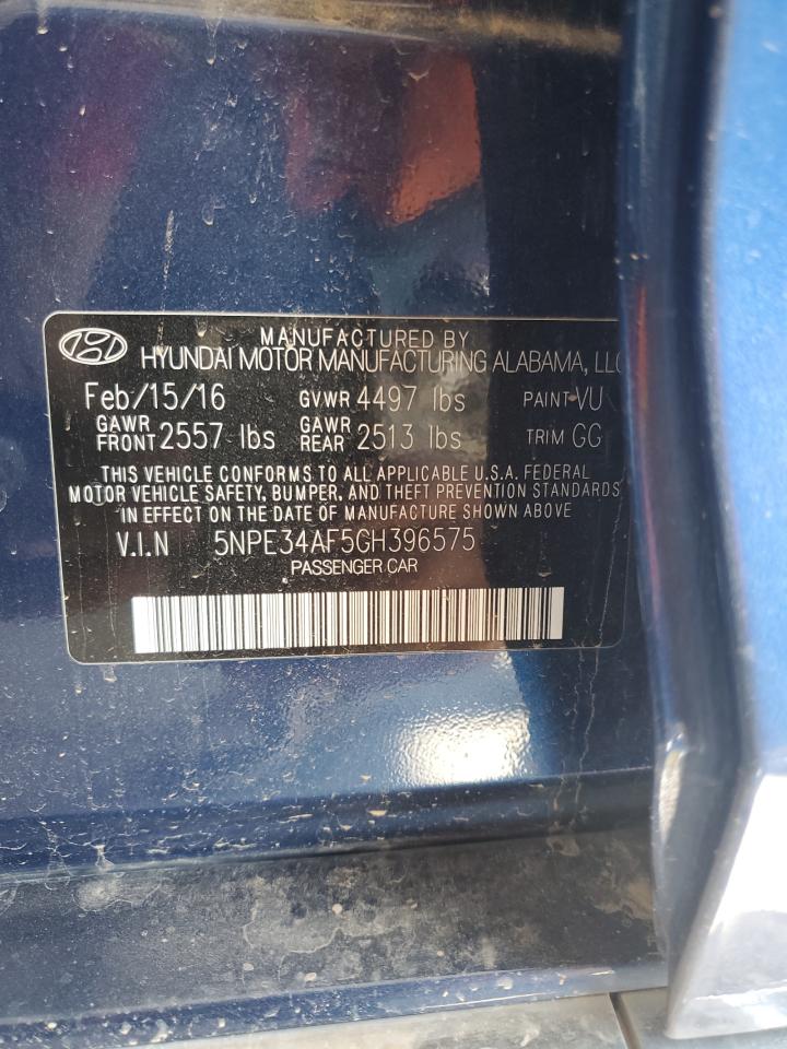 2016 Hyundai Sonata Sport VIN: 5NPE34AF5GH396575 Lot: 71283455