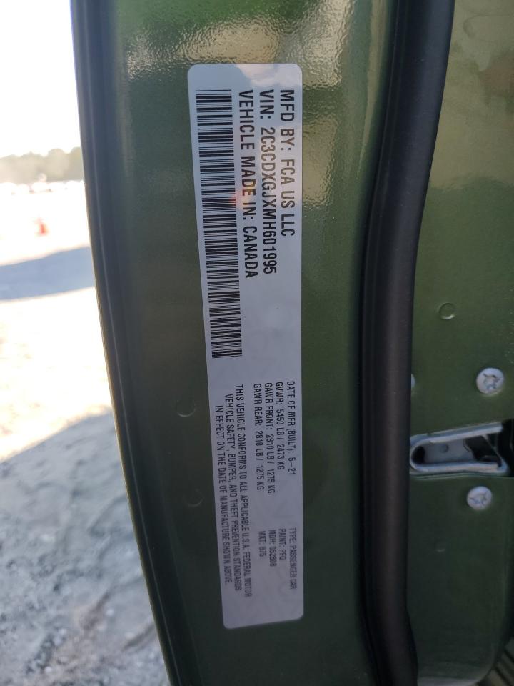 2021 Dodge Charger Scat Pack VIN: 2C3CDXGJXMH601995 Lot: 71028085