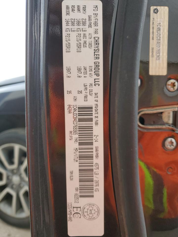 2014 Jeep Compass Limited VIN: 1C4NJDCB4ED769365 Lot: 81180695