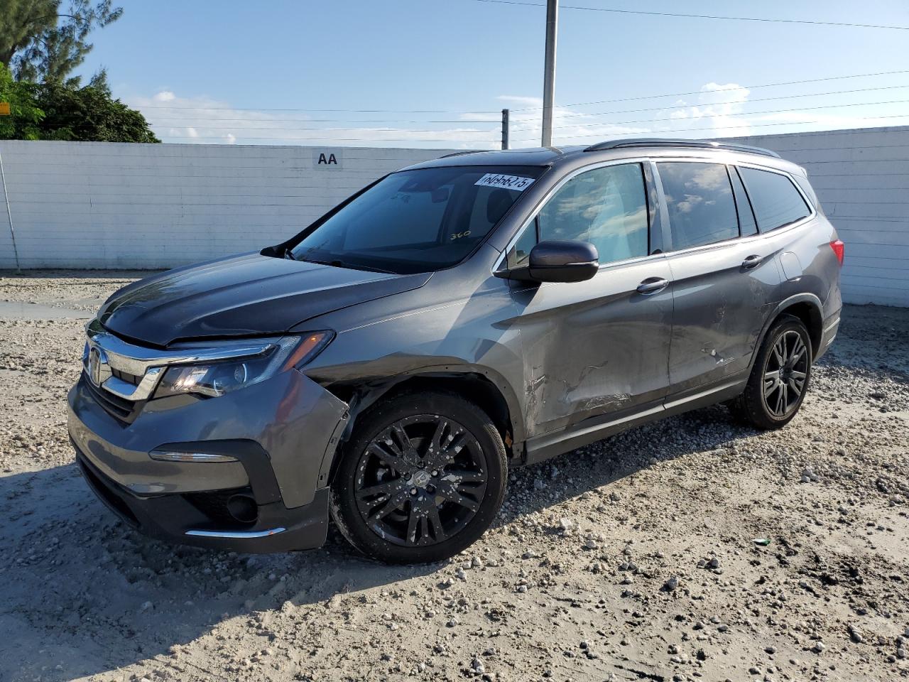 2021 Honda Pilot Se grey null gas 5FNYF5H28MB033615 photo #1