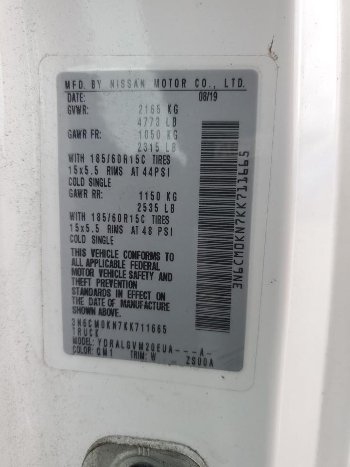 2019 Nissan Nv200 2.5S VIN: 3N6CM0KN7KK711665 Lot: 70356275