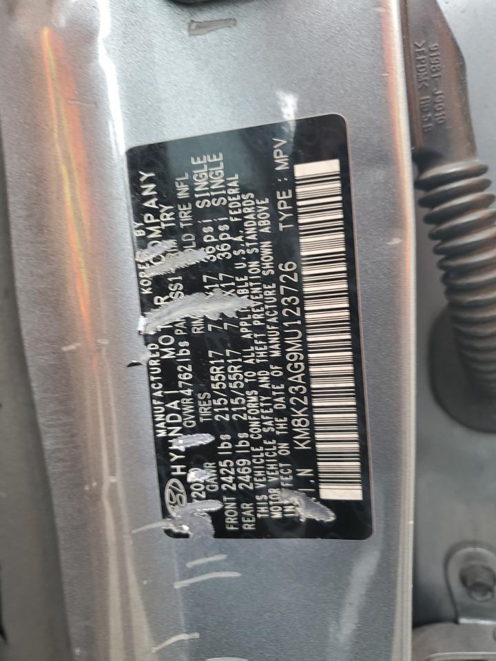 2021 Hyundai Kona Sel VIN: KM8K23AG9MU123726 Lot: 82122115