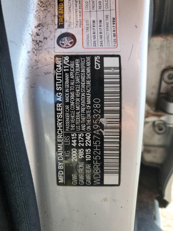 2007 Mercedes-Benz C 230 VIN: WDBRF52H57A953280 Lot: 80735225