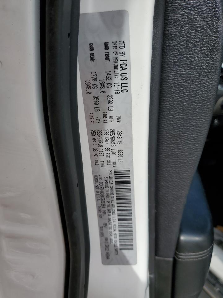 2019 Dodge Durango Sxt VIN: 1C4RDHAG0KC626364 Lot: 80172355