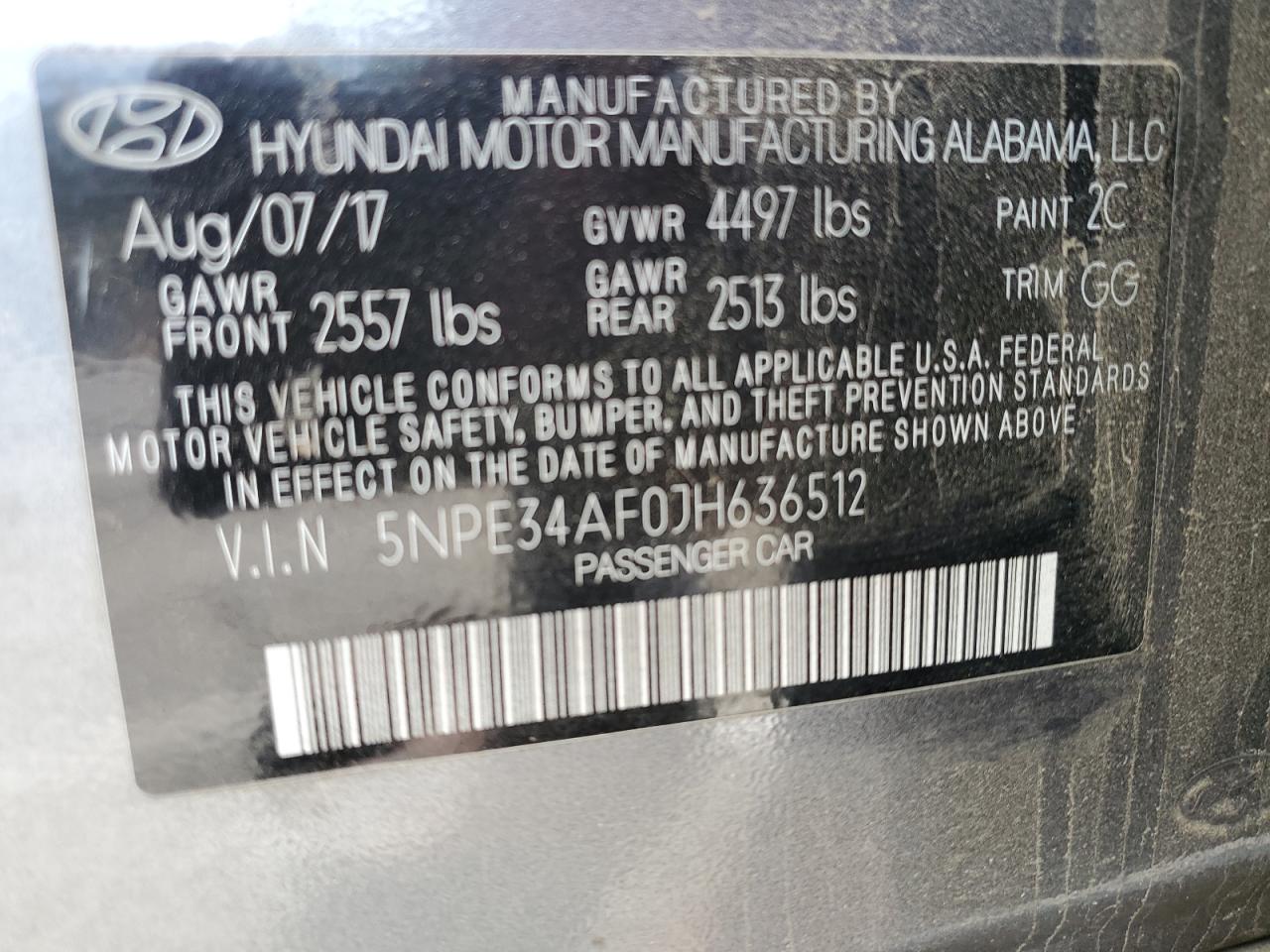 2018 Hyundai Sonata Sport VIN: 5NPE34AF0JH636512 Lot: 83861945