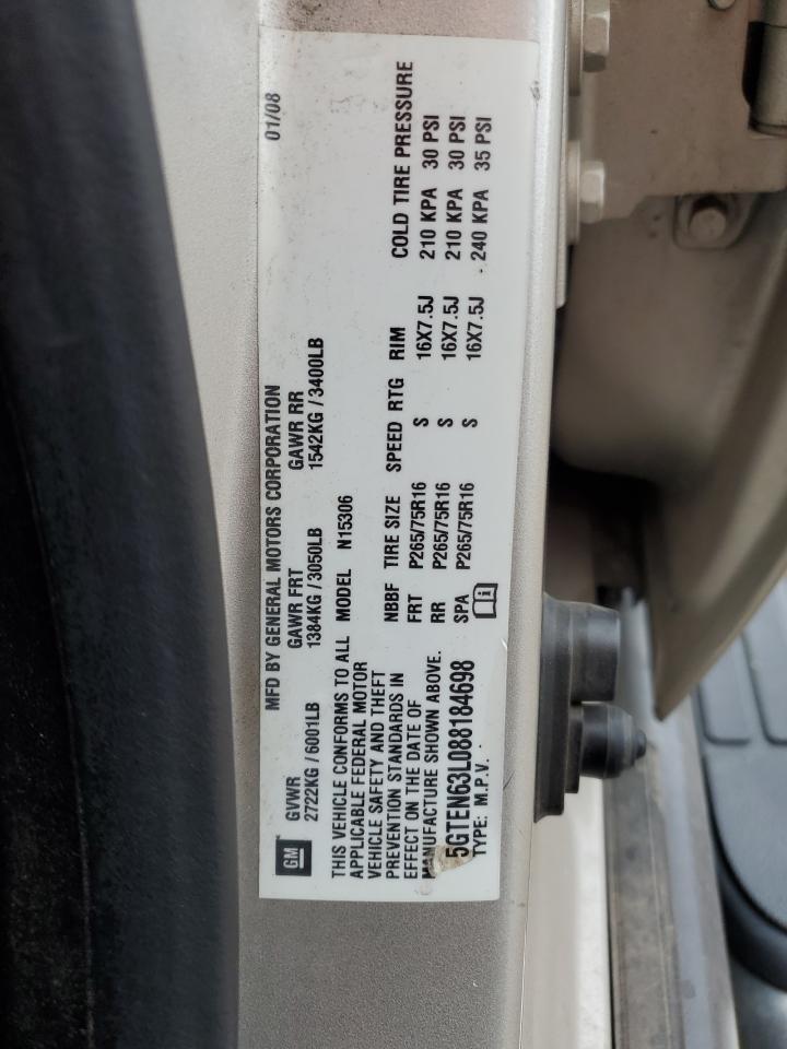 2008 Hummer H3 Alpha VIN: 5GTEN63L088184698 Lot: 82084275