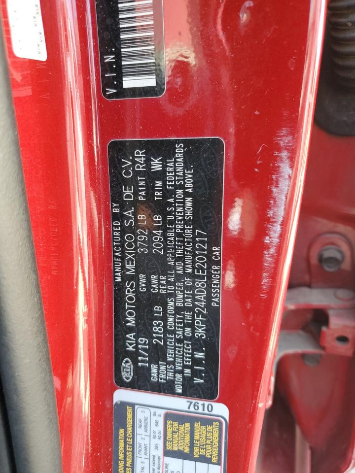 2020 Kia Forte Fe VIN: 3KPF24AD8LE201217 Lot: 71875165