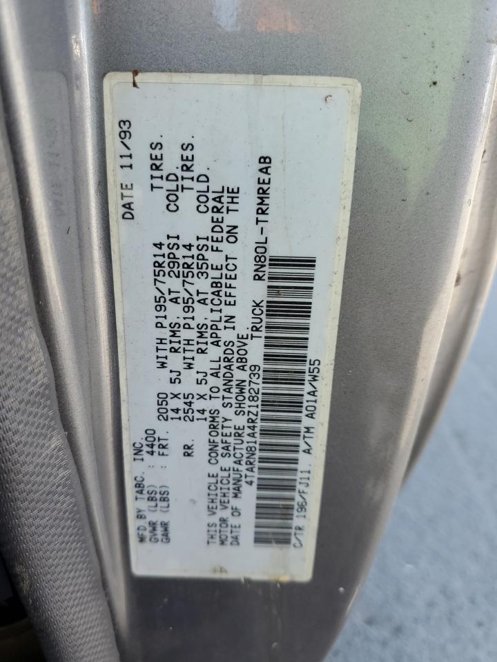 1994 Toyota Pickup 1/2 Ton Short Wheelbase Stb VIN: 4TARN81A4RZ182739 Lot: 70775685