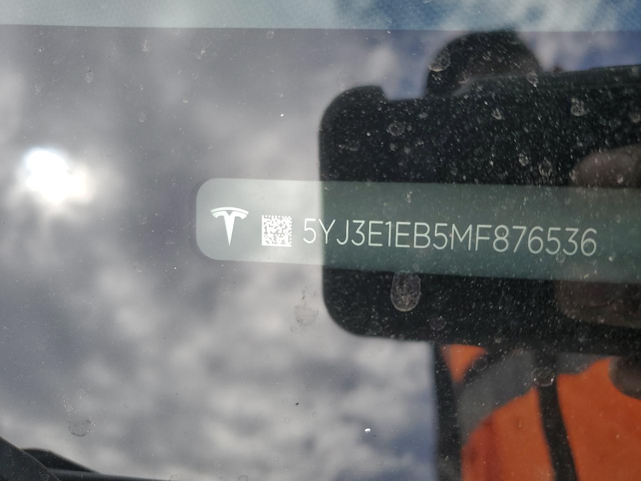2021 Tesla Model 3 VIN: 5YJ3E1EB5MF876536 Lot: 84812795