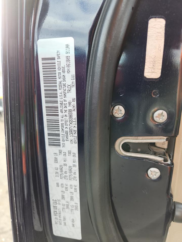 2016 Ram 1500 Laramie VIN: 1C6RR7VTXGS386599 Lot: 83759875