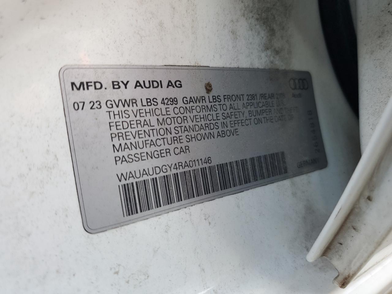 2024 Audi A3 Premium VIN: WAUAUDGY4RA011146 Lot: 82025455