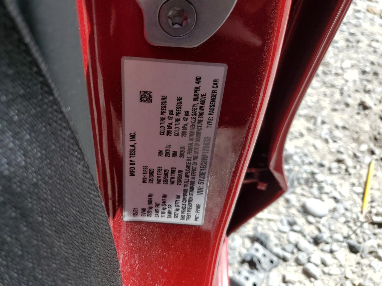 2022 Tesla Model 3 VIN: 5YJ3E1EC8NF128633 Lot: 84788865