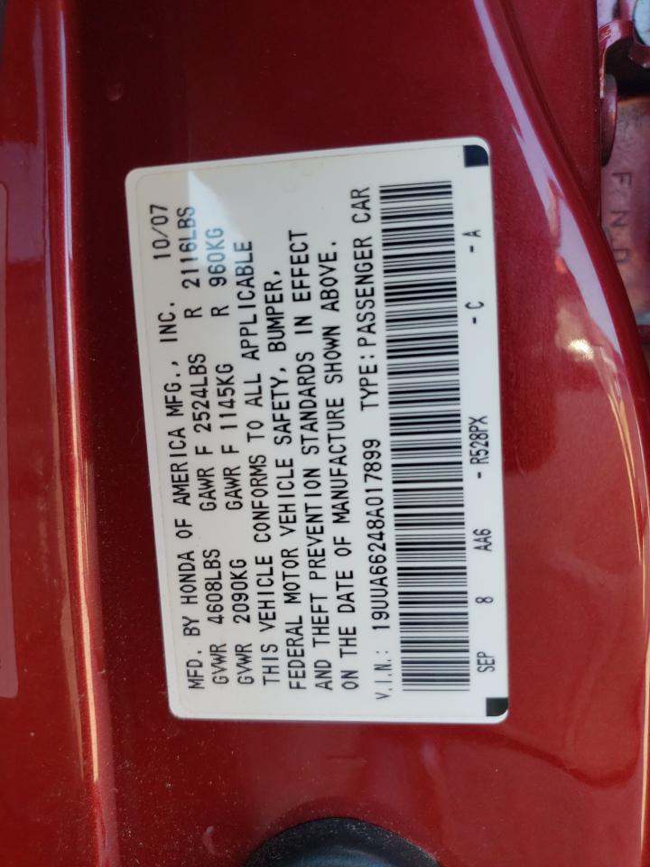 2008 Acura Tl VIN: 19UUA66248A017899 Lot: 80873655