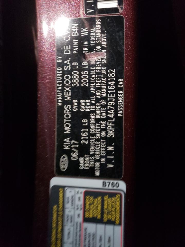 2018 Kia Forte Lx VIN: 3KPFL4A79JE164182 Lot: 81818045