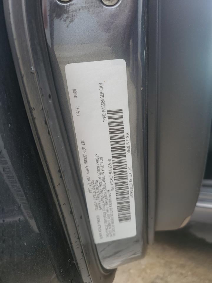 2009 Subaru Legacy 2.5I VIN: 4S3BL616597236458 Lot: 84584315