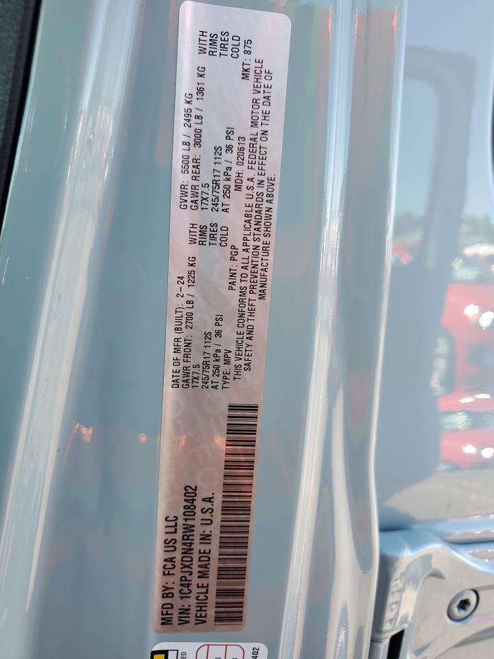 2024 Jeep Wrangler Sport VIN: 1C4PJXDN4RW108402 Lot: 71815605