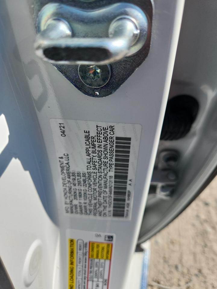 2021 Honda Accord Hybrid Ex VIN: 1HGCV3F44MA013118 Lot: 71807235