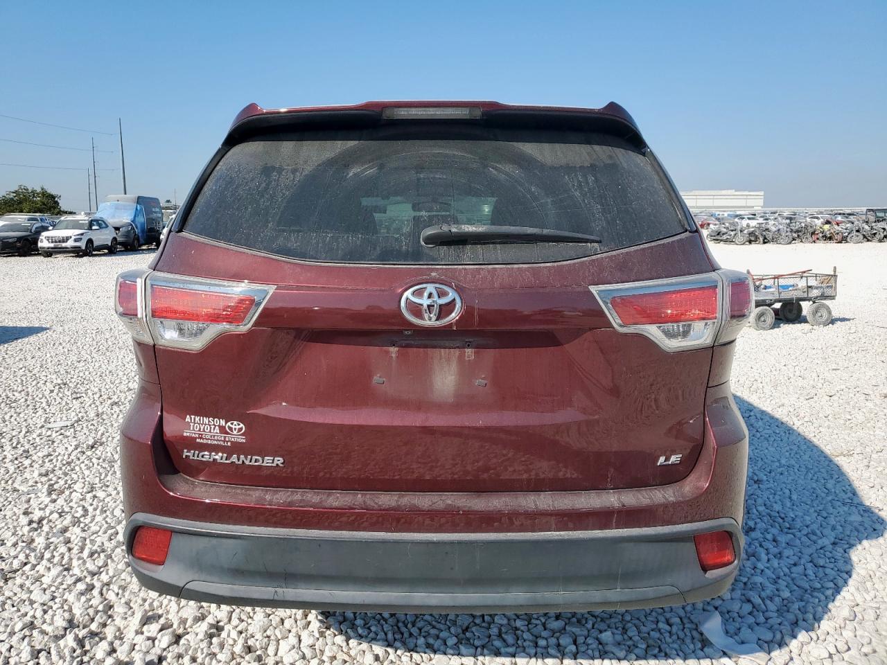 2015 Toyota Highlander Le VIN: 5TDZKRFH5FS105528 Lot: 81892975