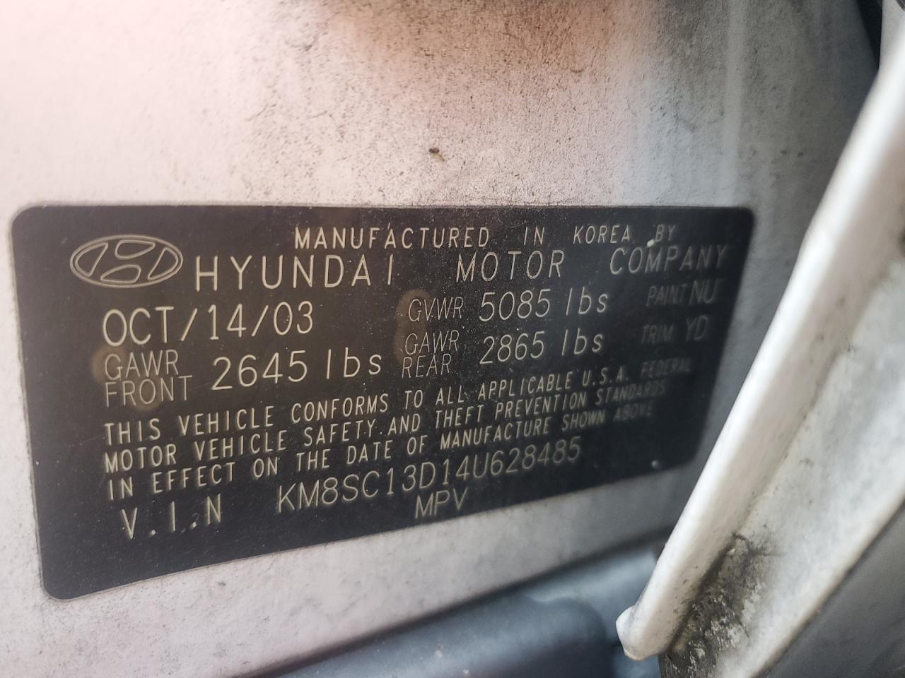 2004 Hyundai Santa Fe Gls VIN: KM8SC13D14U628485 Lot: 84464995