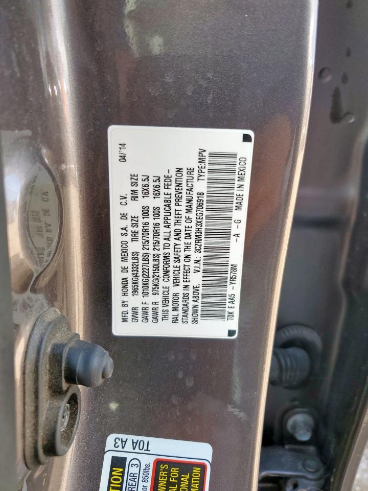 2014 Honda Cr-V Lx VIN: 3CZRM3H3XEG706918 Lot: 80340345