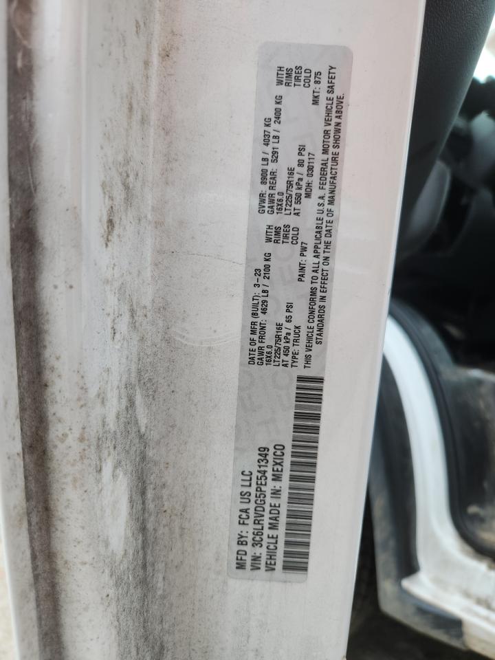 2023 Ram Promaster 2500 2500 High VIN: 3C6LRVDG5PE541349 Lot: 81882145