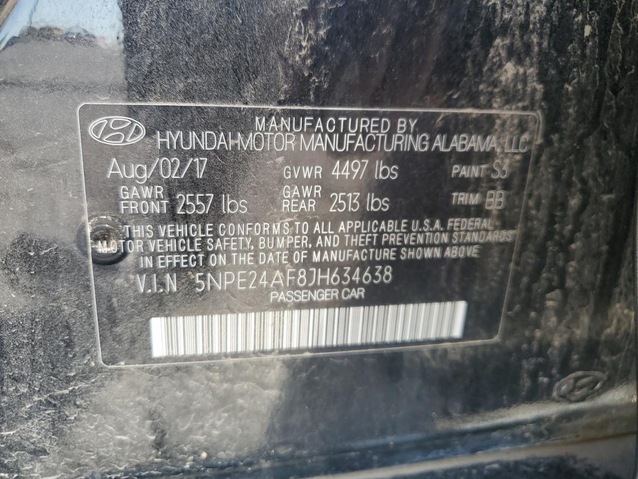 2018 Hyundai Sonata Se VIN: 5NPE24AF8JH634638 Lot: 72029435