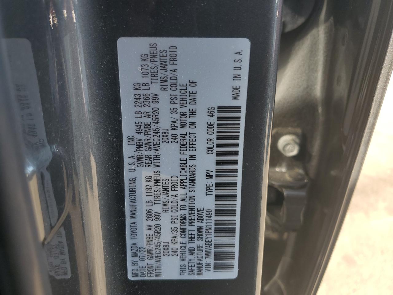 2023 Mazda Cx-50 Premium Plus VIN: 7MMVABEY1PN111490 Lot: 81920215