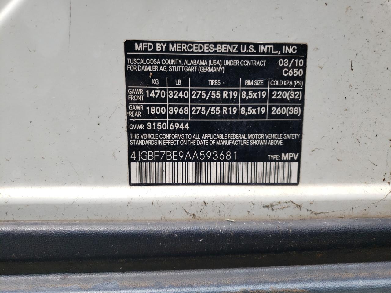 Фото: 4JGBF7BE9AA593681