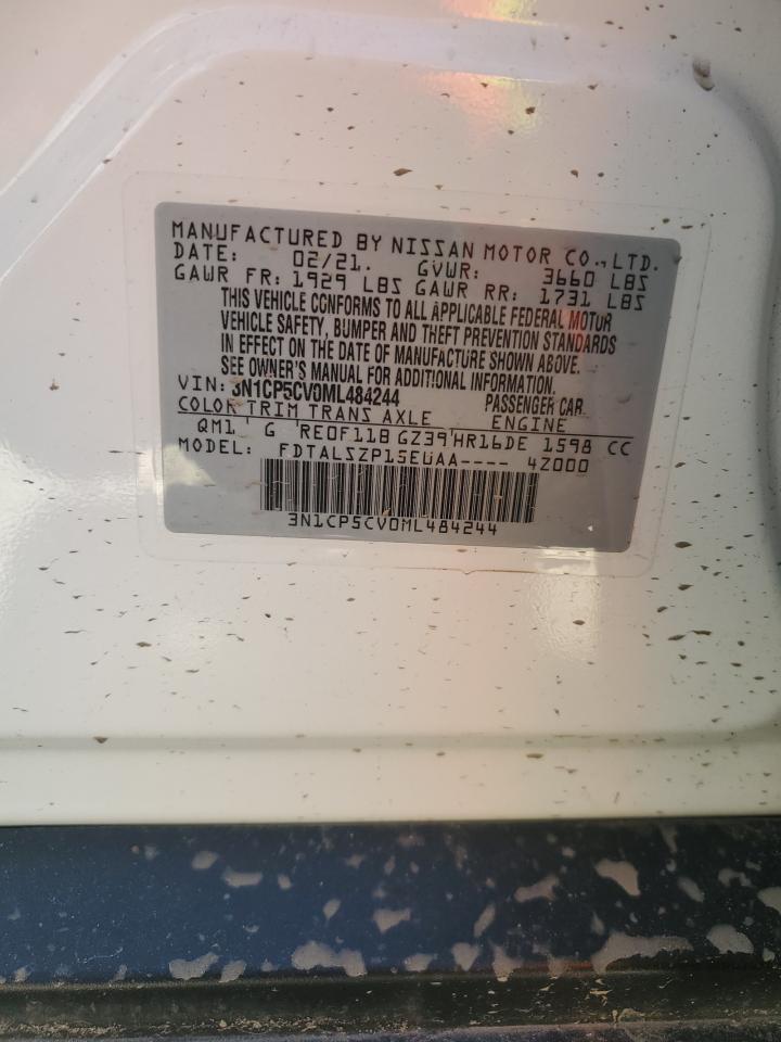 2021 Nissan Kicks Sv VIN: 3N1CP5CV0ML484244 Lot: 81364445