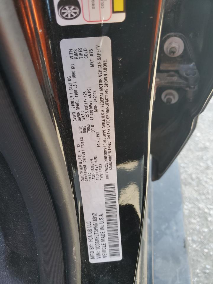 2023 Ram 1500 Rebel VIN: 1C6SRFLT3PN618912 Lot: 80117185